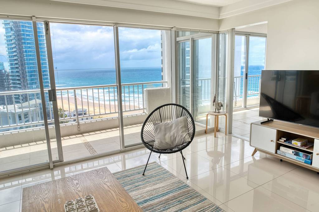 Morning on a top-floor balcony at Marriner Views